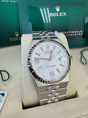 Rolex Land-Dweller 40mm 127334 2026 Silver Honeycomb Dial